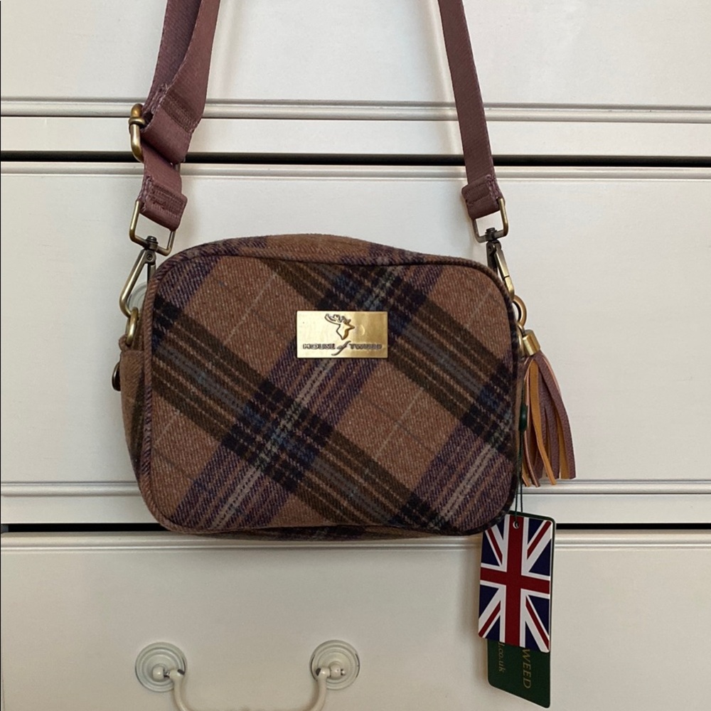 House of Tweed Checkered Crossbody Bag